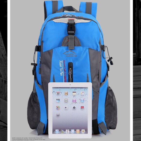 Green Green Men Women Travel Backpack Rucksack Camping Laptop Hiking School Book - Picture 5 of 7